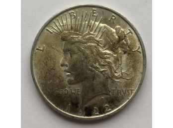 1922 Peace Dollar With Toning