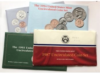 4 US Mint Uncirculated Coin Sets