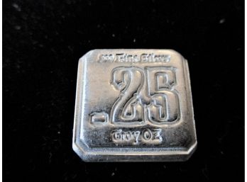 .25 Oz. (quarter Oz.) Silver Bar, Suns Of Liberty, .999 Silver