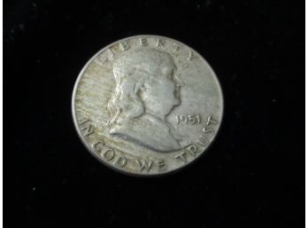 1951 U.S. Franklin Silver Half Dollar