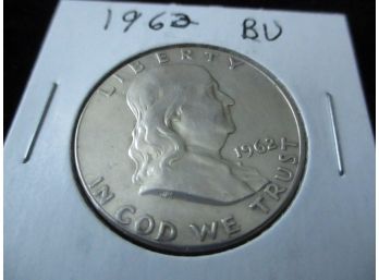 1962 P U.S. Franklin Silver Half Dollar