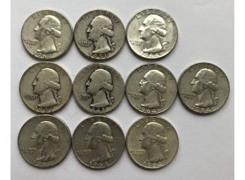 10 Washington Quarters