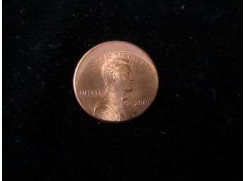 2000 P Error Offset Stamped Lincoln Penny