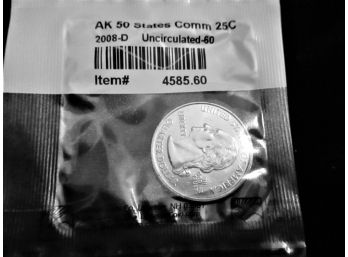 2008 P U.S. Washington Quarter, Sealed Uncirculated Alaska.