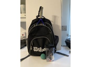 Wilson Backpack - Including Tennis Racket And Eyeglasses