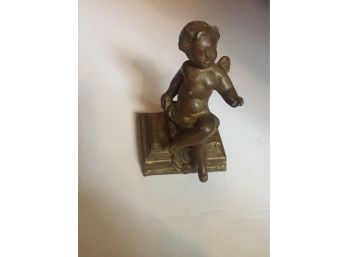 Ornate Brass Cherub  Sculpture