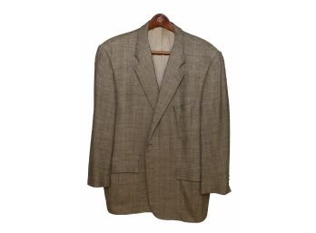 Italian Corneliani Men's Suit Jacket - Herringbone Pattern - Size 46