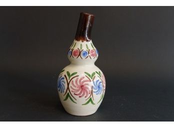 Vintage Hand Painted Greek Earthenware Vase By Nikos Kourtzis