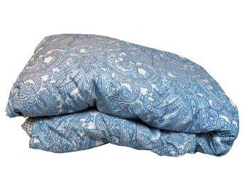 Reversible Blue & White Paisley Duvet Cover & Insert  1 Of 2 - Twin Size