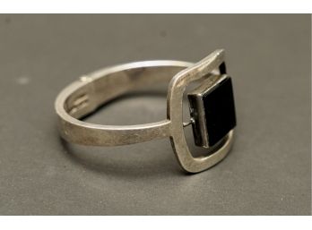 Sterling And Onyx Bracelet- Marked 925