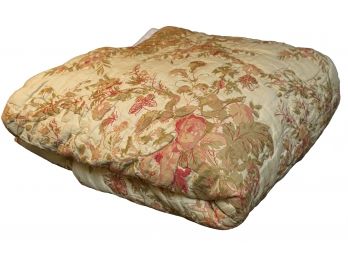 Custom Made Queen Size Bed Cover With Floral Motif