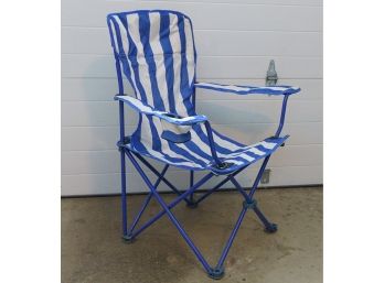 Blue & White Stripe Foldable Chair