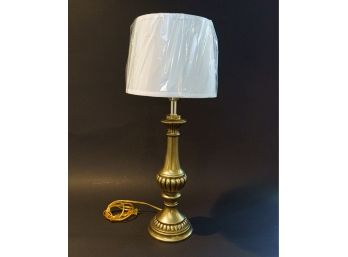 Brass Tone Metal Table Lamp