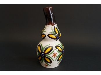 Vintage Hand Painted Greek Earthenware Vessel By Nikos Kourtzis