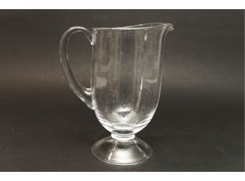 Footed Glass Pitcher