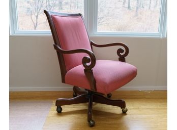 Upholstered Executive Chair With Scroll Arms