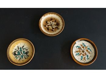 3 Vintage Signed & Numbered Hand Painted Plates From Greece