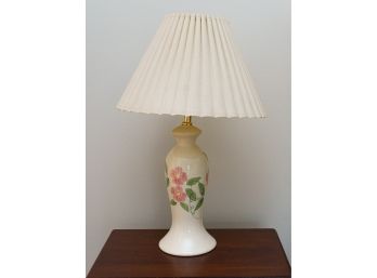 Hand Painted Ceramic Table Lamp With Custom Shade