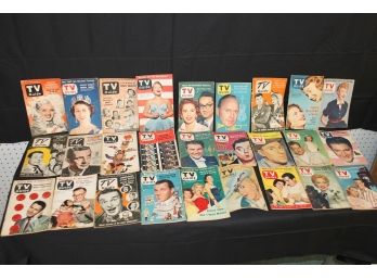 Attic Found 1950s-60s TV GUIDE Magazine Ephemera Book Lot 1 GREAT ADVERTISING