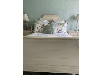 Classic Ethan Allen Queen White Headboard/ Footboard