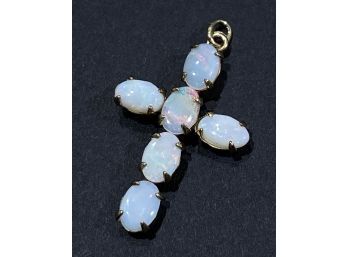 Vintage 12 K G.F.  Opal Cross