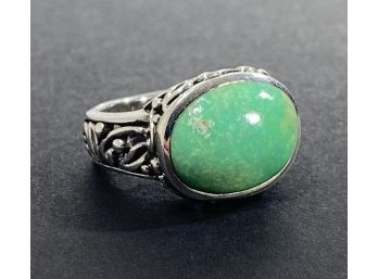 Sterling Silver & Green Turquoise Ring