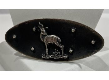 Vintage Unique Signed Simba Large Oval Stag Pin