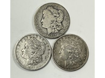 Lot Of 3 Morgan Silver Dollars   -  1883-O , 1888 & 1902