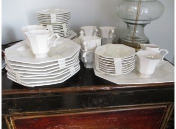 Set Of White Ironstone