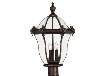 Hinkley Lighting San Clemente Large Post Mount Top Or Pier Mount Lantern In Brushed Stainless* (Retail $729)