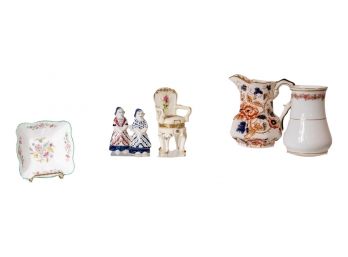 Wedgwood Pitcher, Davis Collamore & Co. Pitcher, Delfts, Minton Haddon Hall Plate And More