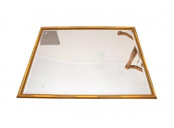 Bamboo Style Gilded Frame Beveled Edge Mirror