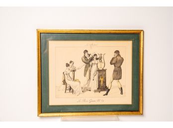 Vintage Pierre Leboux De La Mesangere (french 1761-1831) Framed Etching