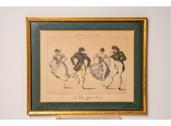 Vintage Pierre Leboux De La Mesangere (French, 1761-1831) Framed Etching