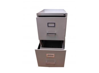 Two Drawer Metal Filing Cabinet