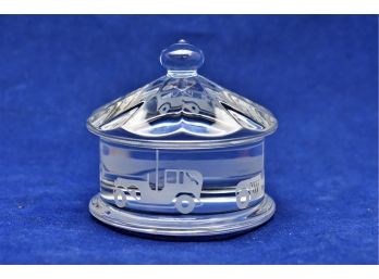 Baccarat Crystal Antique Car Carousel Paperweight