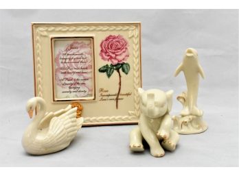 Lenox China Treasures June Birthstone Frame And Assorted Figurines