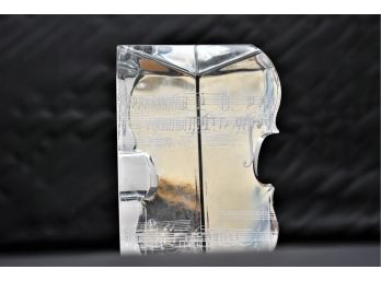 Baccarat Crystal Cello/Violin Paperweight