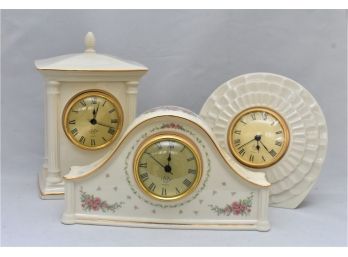 Collection Of Lenox Quartz Mantle Clocks