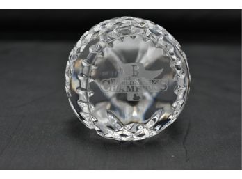 Waterford Crystal 2013 Boston Red Sox Championship Baseball Paperweight