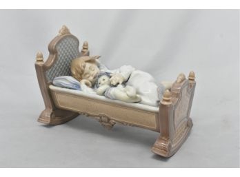 Lladro 'Rock A Bye Baby Girl' Figurine No 5717