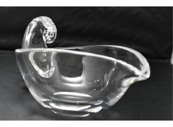 Steuben Snail Scroll Gravy Boat