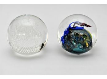 Pair Of Josh Simpson Paperweights