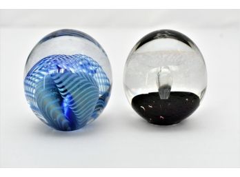 Pair Of Robert Eickholt Paperweights