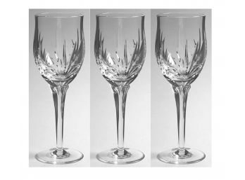 Three Waterford Crystal 'Bloomfield Wine' Glasses