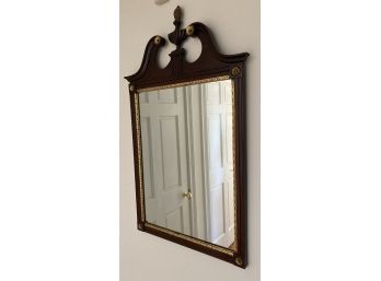 Empire Style Wall Mirror W/ Gilt Accents