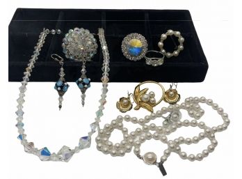 Sparkle And Pearls Jewelry Lot - 10 Pieces