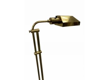 Vintage 1970s Brass Adjustable Height Chair Lamp