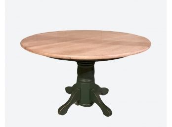Oak Pedestal Kitchen Table   48' Round