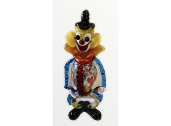 Happy 15' Murano Glass Clown Figurine W/ Label